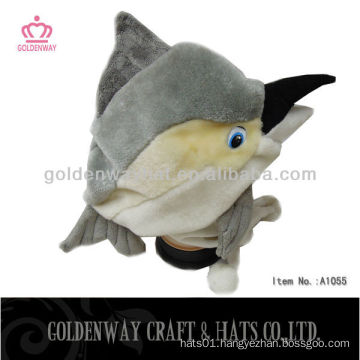 Dolphin plush winter hat with earflap foam animal hats